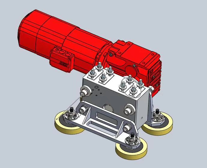 RGV wheel block system in stereo garage